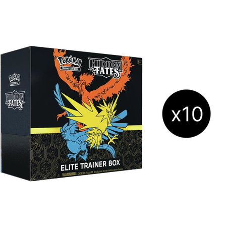 Hidden Fates Elite Trainer Box Case - Hidden Fates Pokémon trading card