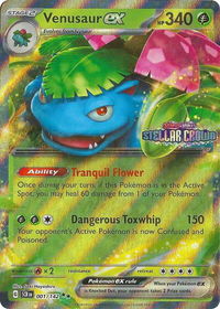 Venusaur ex (Stellar Crown Stamp) - Miscellaneous Cards & Products (MCAP) #001/142 - Double Rare Pokémon Trading Card