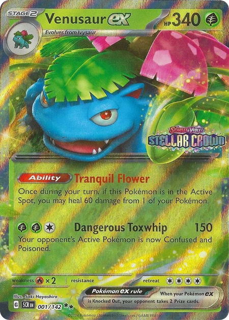 Venusaur ex (Stellar Crown Stamp) trading card from Miscellaneous Cards & Products Venusaur ex (Stellar Crown Stamp) - Miscellaneous Cards & Products Pokémon trading card