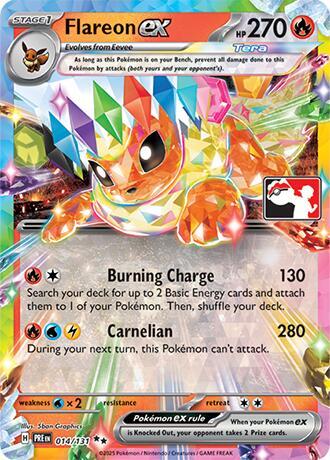 Flareon ex - 014/131 - Prize Pack Series Cards Pokémon trading card