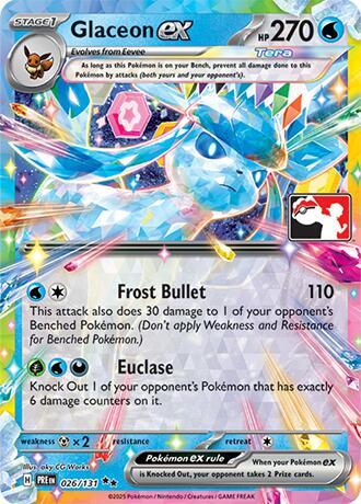 Glaceon ex - 026/131 - Prize Pack Series Cards Pokémon trading card