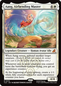 Aang, Airbending Master - Avatar: The Last Airbender: Eternal-Legal (TLE) #74 - Mythic Rare Magic: The Gathering Trading Card