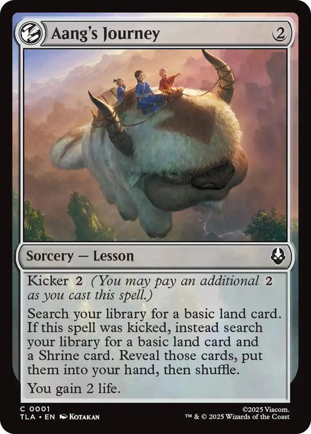 Aang's Journey - Avatar: The Last Airbender Magic: The Gathering trading card