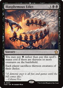 Blasphemous Edict - Promo Pack: Edge of Eternities (PPEOE) #57 - Rare Magic: The Gathering Trading Card
