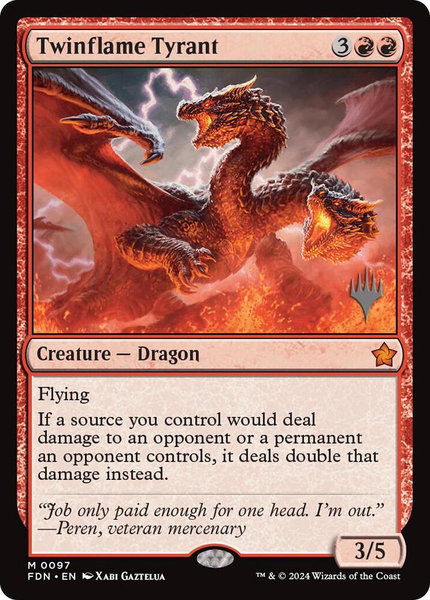 Twinflame Tyrant - Promo Pack: Edge of Eternities Magic: The Gathering trading card