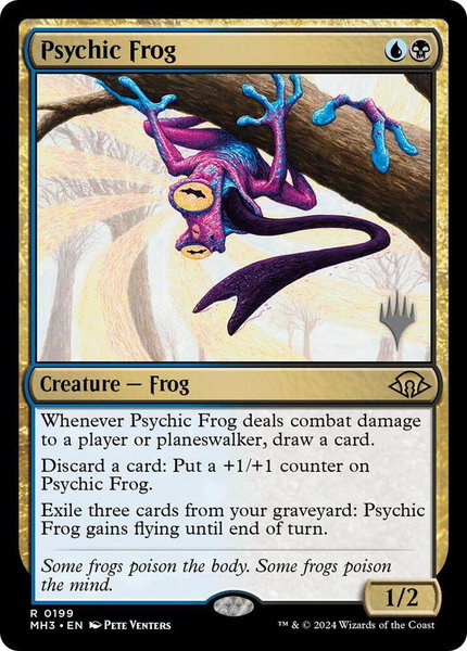 Psychic Frog trading card from Promo Pack: Edge of Eternities Psychic Frog - Promo Pack: Edge of Eternities Magic: The Gathering trading card