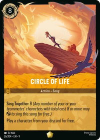 Circle of Life - Fabled (9) #26/204 - Legendary Disney Lorcana Trading Card
