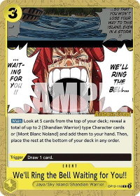 We'll Ring the Bell Waiting for You!! - Legacy of the Master Release Event Cards (OP12 RE) #OP12-116 - Common One Piece Trading Card