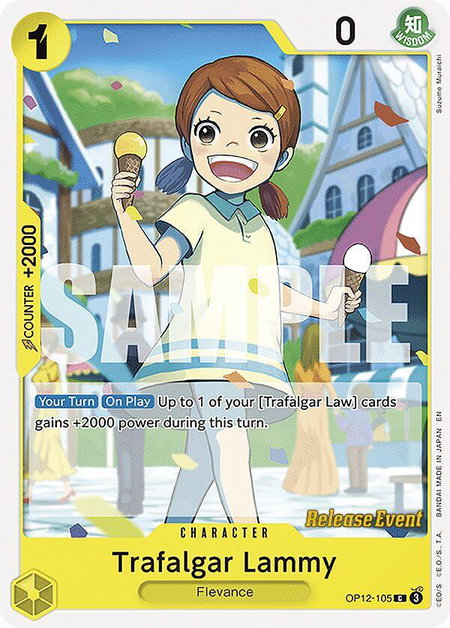 Trafalgar Lammy trading card from Legacy of the Master Release Event Cards Trafalgar Lammy - Legacy of the Master Release Event Cards One Piece trading card