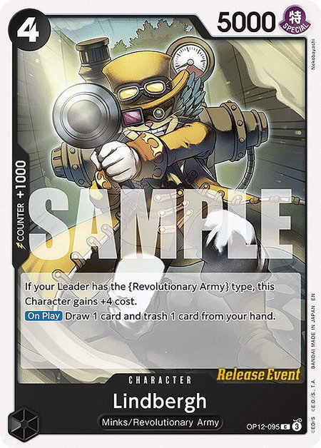Lindbergh trading card from Legacy of the Master Release Event Cards Lindbergh - Legacy of the Master Release Event Cards One Piece trading card