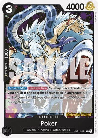 Poker - Legacy of the Master Release Event Cards (OP12 RE) #OP12-091 - Common One Piece Trading Card