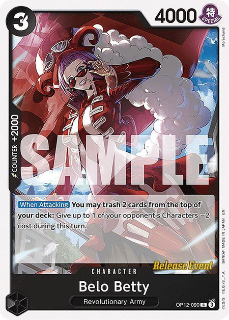 Belo Betty trading card from Legacy of the Master Release Event Cards Belo Betty - Legacy of the Master Release Event Cards One Piece trading card