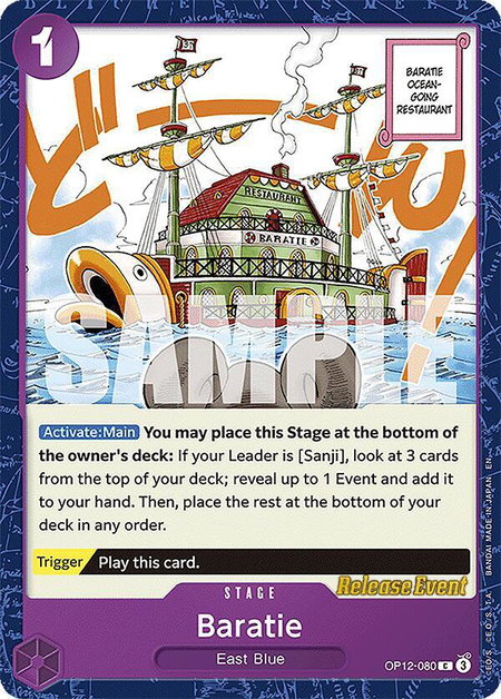 Baratie trading card from Legacy of the Master Release Event Cards Baratie - Legacy of the Master Release Event Cards One Piece trading card