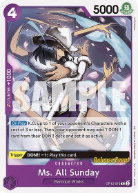 Ms. All Sunday - Legacy of the Master Release Event Cards (OP12 RE) #OP12-075 - Common One Piece Trading Card