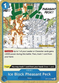 Ice Block Pheasant Peck - Legacy of the Master Release Event Cards (OP12 RE) #OP12-057 - Common One Piece Trading Card