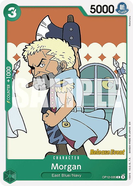 Morgan trading card from Legacy of the Master Release Event Cards Morgan - Legacy of the Master Release Event Cards One Piece trading card