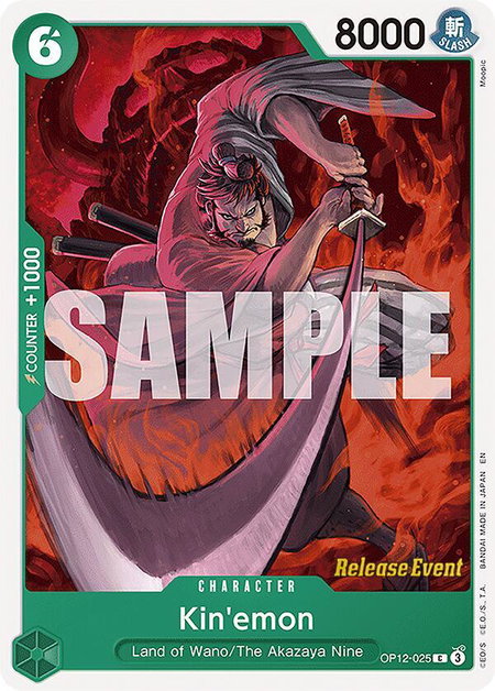 Kin'emon trading card from Legacy of the Master Release Event Cards Kin'emon - Legacy of the Master Release Event Cards One Piece trading card