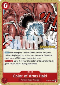 Color of Arms Haki - Legacy of the Master Release Event Cards (OP12 RE) #OP12-019 - Common One Piece Trading Card