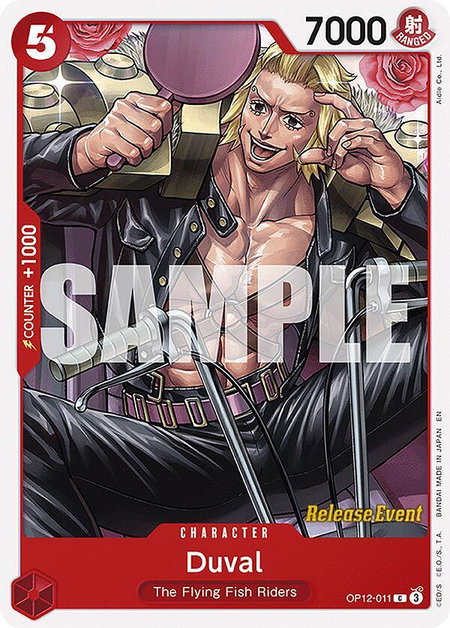 Duval trading card from Legacy of the Master Release Event Cards Duval - Legacy of the Master Release Event Cards One Piece trading card