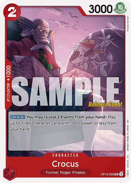 Crocus trading card from Legacy of the Master Release Event Cards Crocus - Legacy of the Master Release Event Cards One Piece trading card