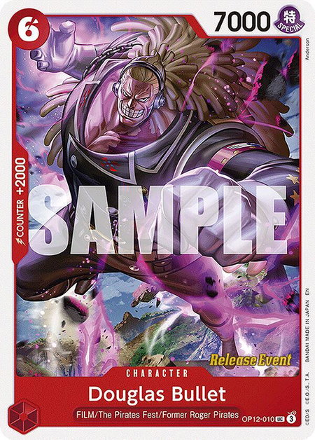 Douglas Bullet trading card from Legacy of the Master Release Event Cards Douglas Bullet - Legacy of the Master Release Event Cards One Piece trading card