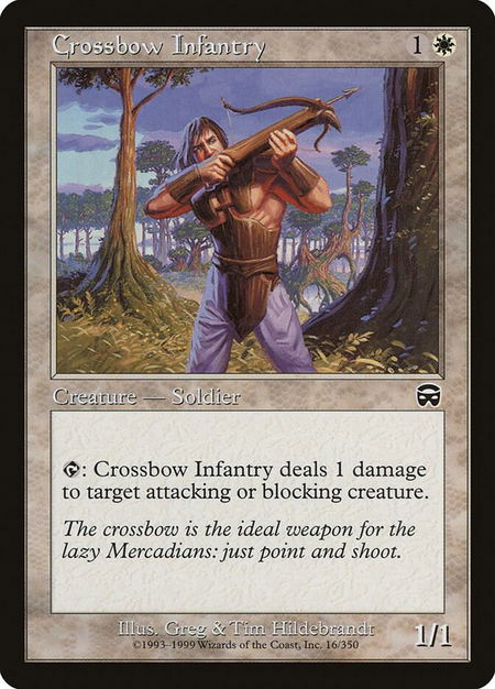 Crossbow Infantry - Mercadian Masques Magic: The Gathering trading card