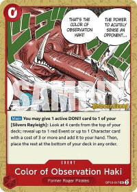 Color of Observation Haki - Legacy of the Master Release Event Cards (OP12 RE) #OP12-017 - Uncommon One Piece Trading Card