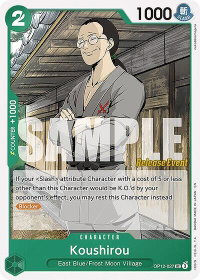 Koushirou - Legacy of the Master Release Event Cards (OP12 RE) #OP12-027 - Uncommon One Piece Trading Card