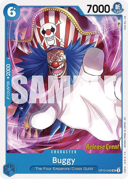 Buggy (049) trading card from Legacy of the Master Release Event Cards Buggy (049) - Legacy of the Master Release Event Cards One Piece trading card