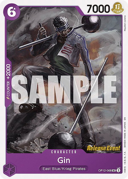 Gin trading card from Legacy of the Master Release Event Cards Gin - Legacy of the Master Release Event Cards One Piece trading card