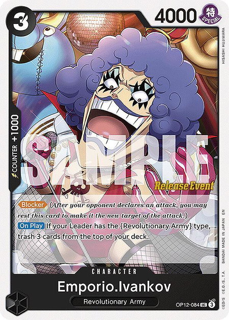 Emporio.Ivankov (084) trading card from Legacy of the Master Release Event Cards Emporio.Ivankov (084) - Legacy of the Master Release Event Cards One Piece trading card