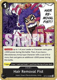 Hair Removal Fist - Legacy of the Master Release Event Cards (OP12 RE) #OP12-098 - Uncommon One Piece Trading Card