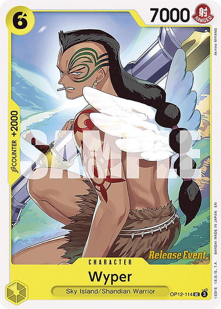 Wyper trading card from Legacy of the Master Release Event Cards Wyper - Legacy of the Master Release Event Cards One Piece trading card