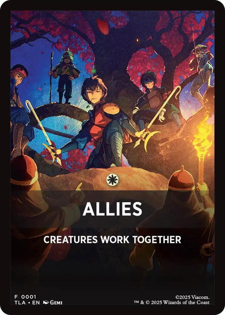 Allies Theme Card - Avatar: The Last Airbender Magic: The Gathering trading card