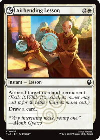 Airbending Lesson - Avatar: The Last Airbender (TLA) #8 - Common Magic: The Gathering Trading Card