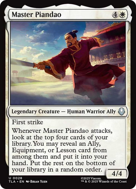 Master Piandao - Avatar: The Last Airbender Magic: The Gathering trading card