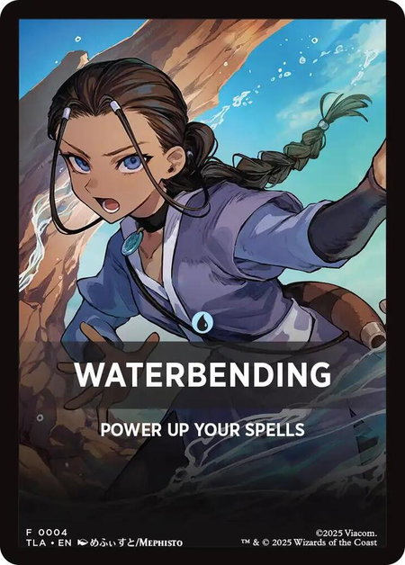 Waterbending Theme Card - Avatar: The Last Airbender Magic: The Gathering trading card