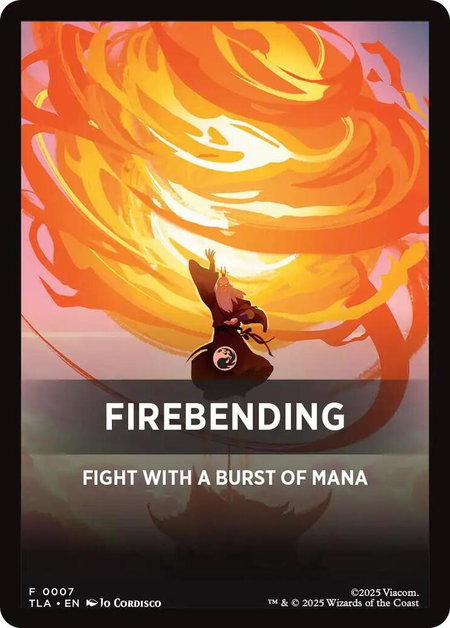 Firebending Theme Card (0007) - Avatar: The Last Airbender Magic: The Gathering trading card