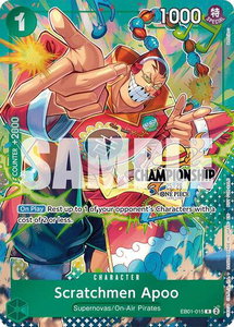 Scratchmen Apoo (CS 25-26 Celebration Pack) - One Piece Promotion Cards (OP-PR) #EB01-015 - Rare One Piece Trading Card