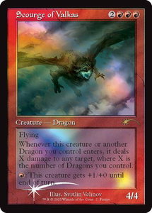Scourge of Valkas (Retro Frame) - MagicFest Cards (MFP) #2 - Rare Magic: The Gathering Trading Card
