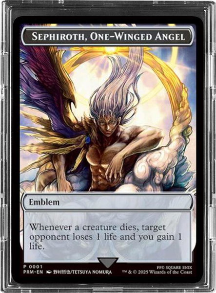 Sephiroth, One-Winged Angel (Metal Promo) trading card from WPN & Gateway Promos Sephiroth, One-Winged Angel (Metal Promo) - WPN & Gateway Promos Magic: The Gathering trading card