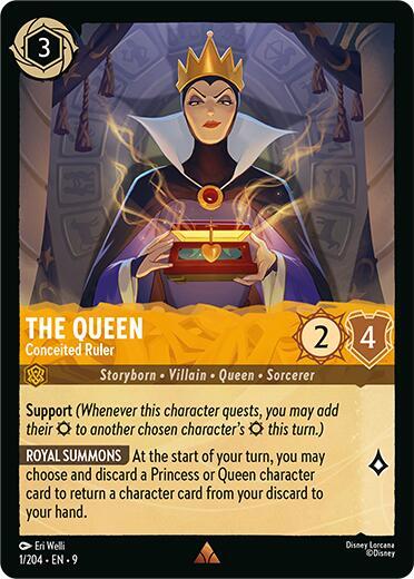 The Queen - Conceited Ruler - Fabled Disney Lorcana trading card
