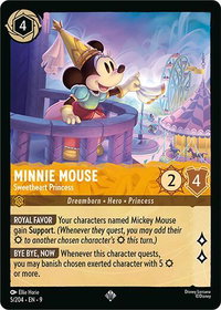 Minnie Mouse - Sweetheart Princess - Fabled (9) #5/204 - Super Rare Disney Lorcana Trading Card
