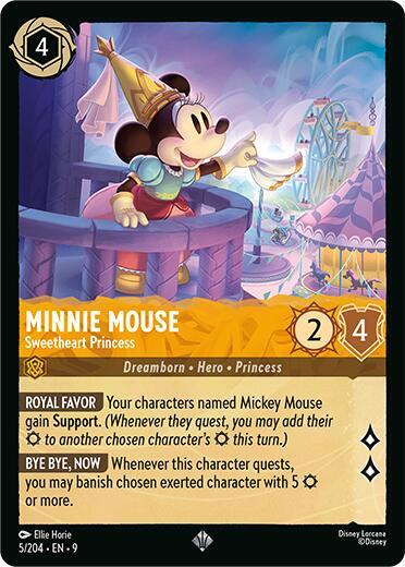 Minnie Mouse - Sweetheart Princess - Fabled Disney Lorcana trading card