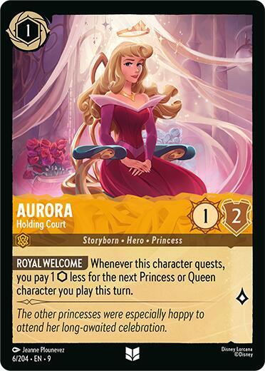 Aurora - Holding Court - Fabled Disney Lorcana trading card