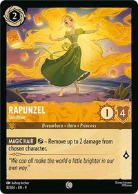 Rapunzel - Sunshine - Fabled (9) #8/204 - Common Disney Lorcana Trading Card