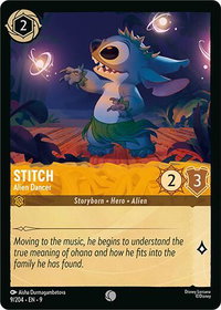 Stitch - Alien Dancer - Fabled (9) #9/204 - Common Disney Lorcana Trading Card