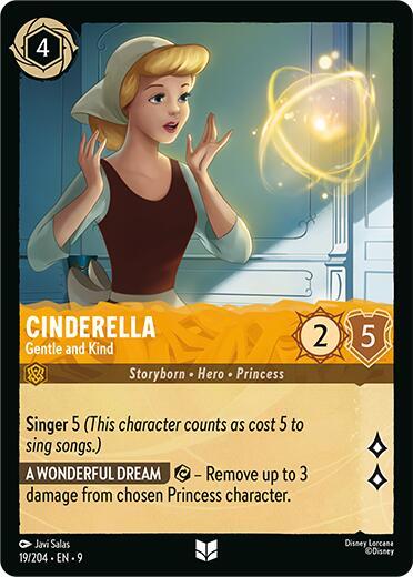 Cinderella - Gentle and Kind - Fabled Disney Lorcana trading card