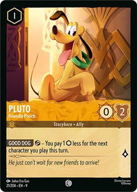 Pluto - Friendly Pooch - Fabled (9) #21/204 - Common Disney Lorcana Trading Card