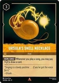 Ursula's Shell Necklace - Fabled (9) #33/204 - Rare Disney Lorcana Trading Card